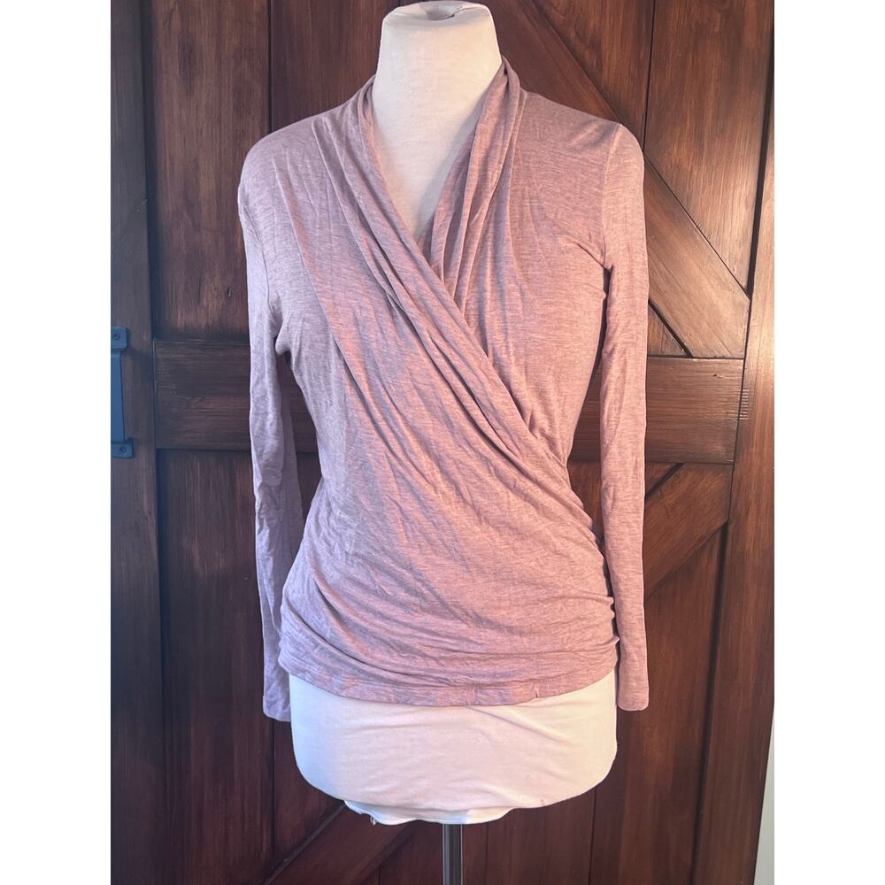 Christian Siriano Wrap Style Long Sleeve Pink‎ Modal Spandex Women's 5